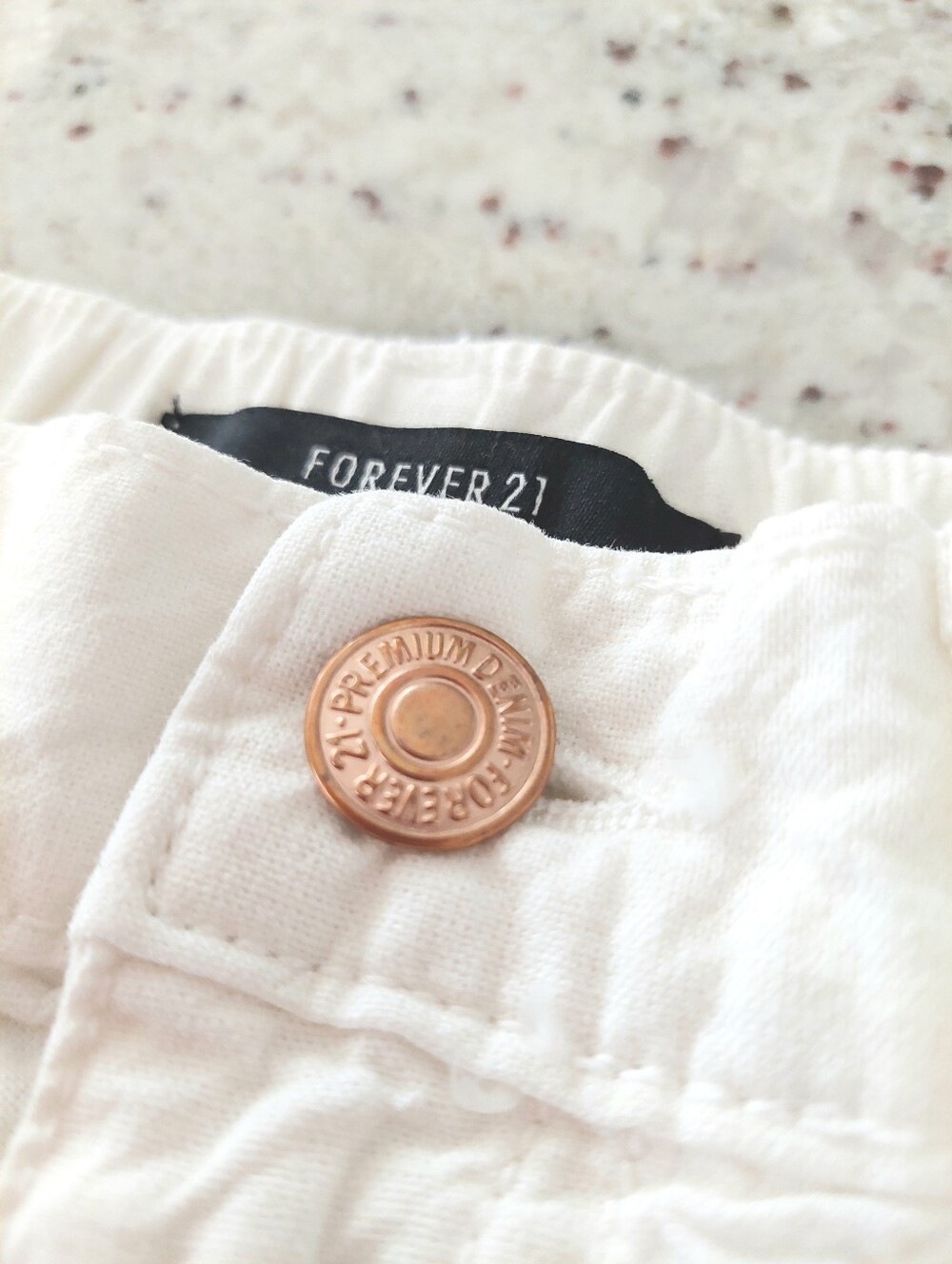 Forever 21 White Cargo Button-Front Wide Leg Pants Size S - Picture 5 of 10